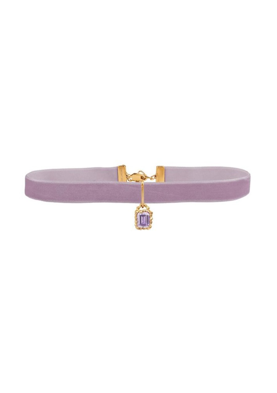 Smykker House of Vincent | String Of Prosperity Choker Pink Ametyst Forgyldt